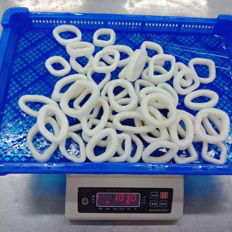 China Manufacturer Frozen Raw Material Todarodes Pacificus Squid Ring 3-5cm in Bulk 10kg/ctn
