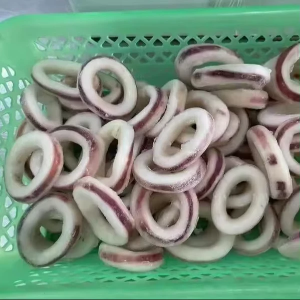 Frozen Indian Squid Ring From China Supplier Manufacturer 40% Glazing 3-6cm Cooked Squid Rings
