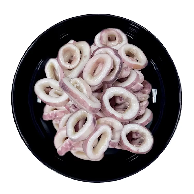 SANFENG SEAFOOD Good Price Frozen Squid Ring Skin on for Southeast Asian