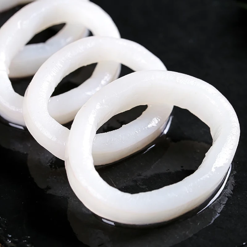 Seafood Frozen Squid Ring Cleaned Skinless IQF 100% Net Weight China Factory Price Bulk